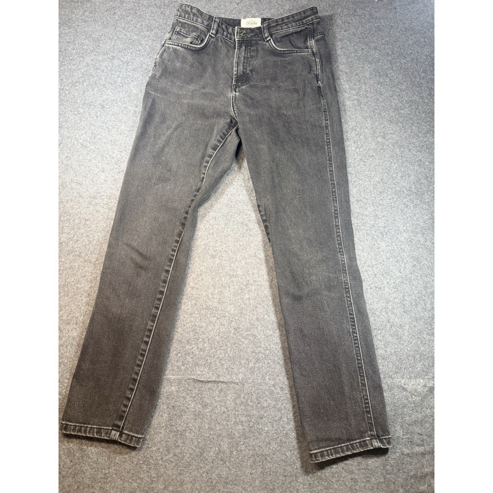 Zara‎ TRF Authentic Denim Black Straight Leg Jeans Size 28